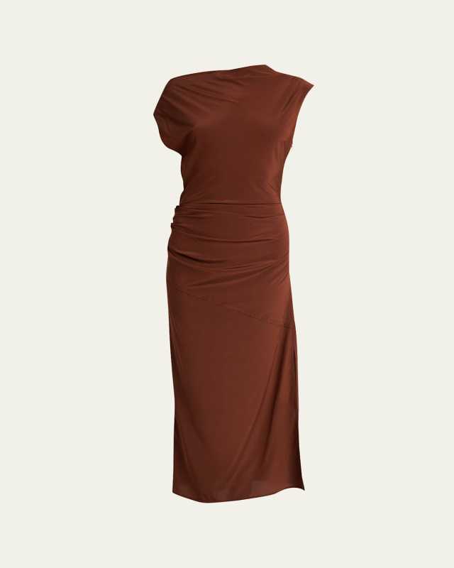 Tasa Draped Silk Viscose Dress